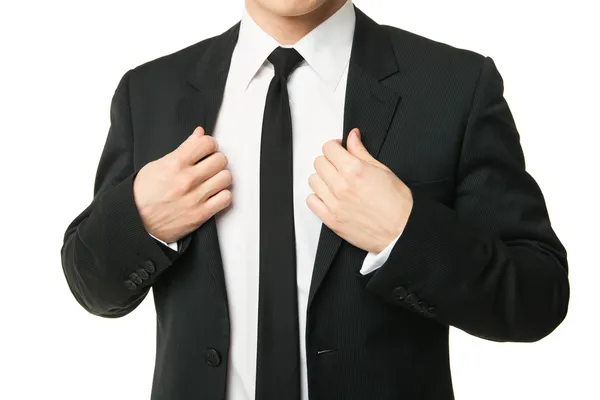 Affärsman i kostym isolerad på vitt — Stockfoto
