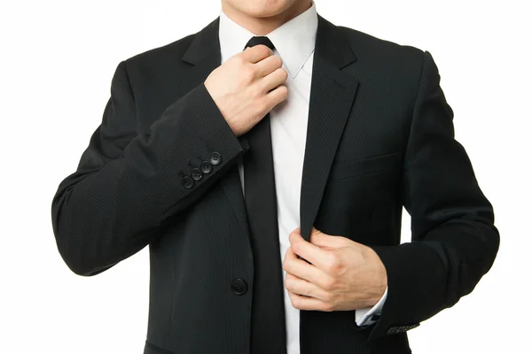 Geschäftsmann im Anzug isoliert auf Weiß — Stockfoto