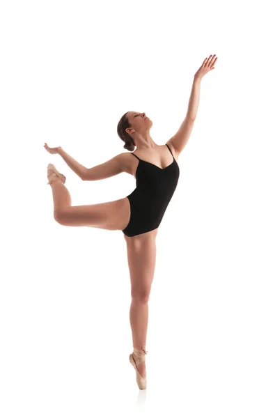 Young beautiful dancer posing on studio background — Stock Photo, Image