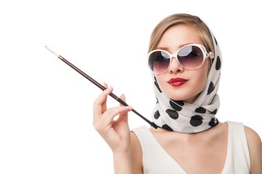 şık Kadın kılığında, retro stil oluşturma