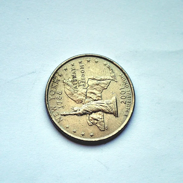 Money.Coins.Quarter dólar. Estados Unidos da América. — Fotografia de Stock