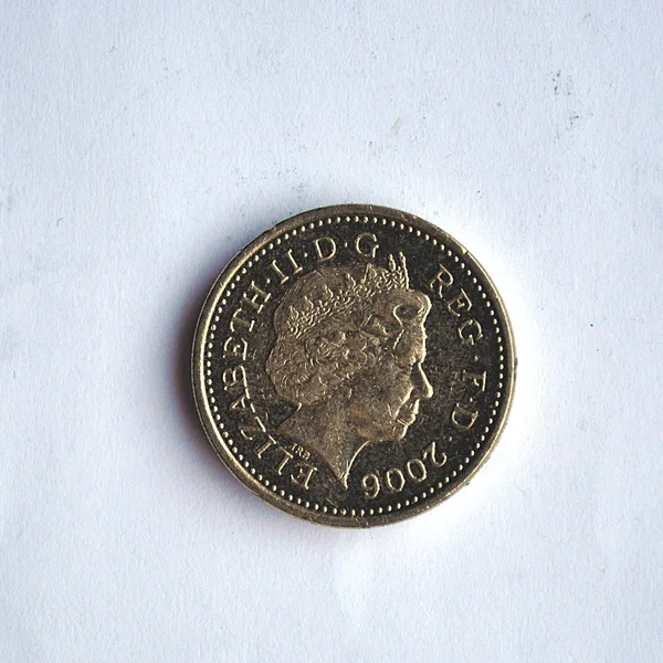 Money.Coins.1 libra . — Fotografia de Stock