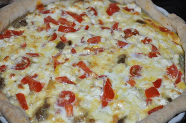 Algo Pizza Plato Hecho Casa — Foto de Stock