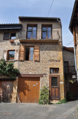 Eski şehrin manzarası. Bazı sokaklar ve evler .