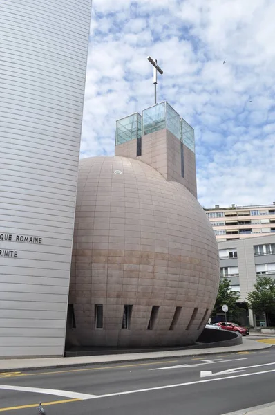 Suíça Genebra Junho 2022 Igreja Moderna — Fotografia de Stock