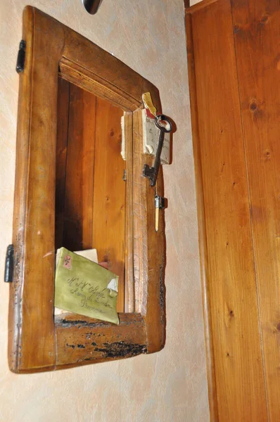 Some Old Key Wall Old Letter Shelf — Stock Photo, Image