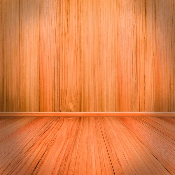 Wooden Room Natural Patterns Background Wood Wall Floor Empty Show — Stock Photo, Image