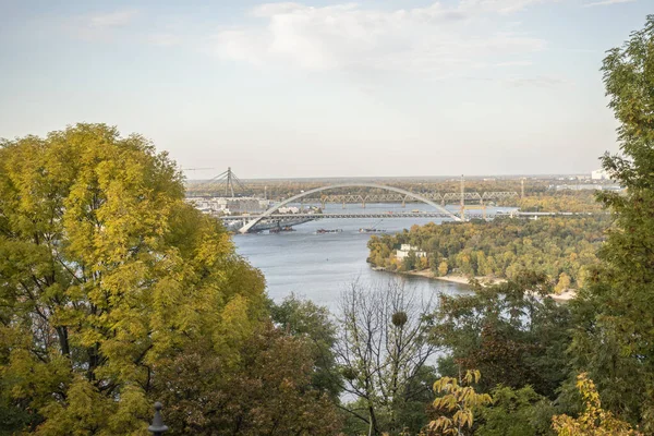 Uitzicht Dnjepr Kiev Herfst — Stockfoto