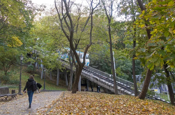 Осеннем Парке Владимирская Горка Киеве — стоковое фото