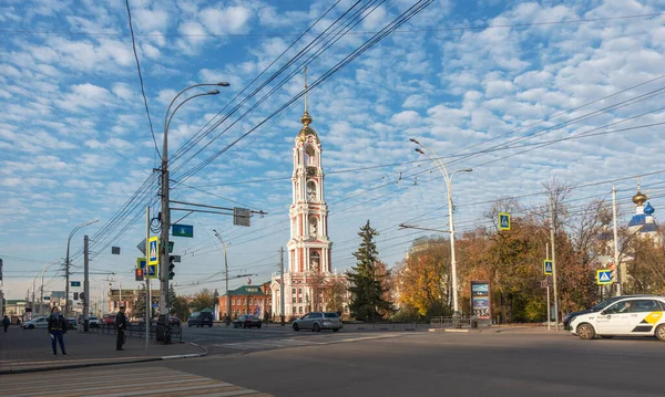 俄罗斯坦波夫2021年10月11日喀山圣母修道院钟楼景观 — 图库照片