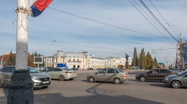 Tambov, Rusya. 11 Ekim 2021 Tambov 'daki Lenin Meydanı