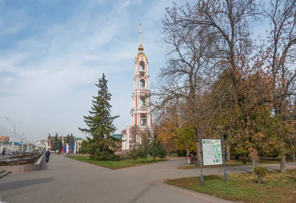 Tambov Rosja Października 2021 Dzwonnica Kazańskiego Klasztoru Matki Bożej Jesienny — Zdjęcie stockowe