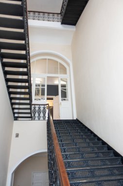 Saratov, Rusya. 13 Ekim 2021 'de Saratov Sanat Müzesi' nin iç binası A.N. Radishchev.