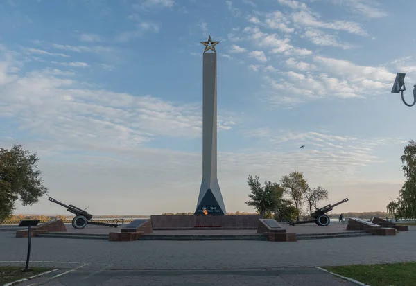 Engels Russland Oktober 2021 Obelisk Des Sieges Und Die Ewige — Stockfoto