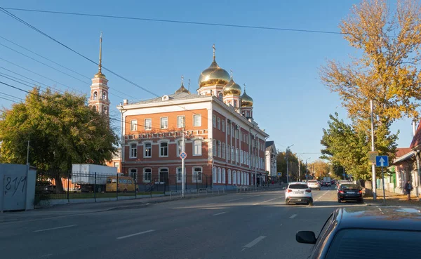 Saratov Oroszország Október 2021 Kilátás Közbenső Székesegyház Saratov — Stock Fotó