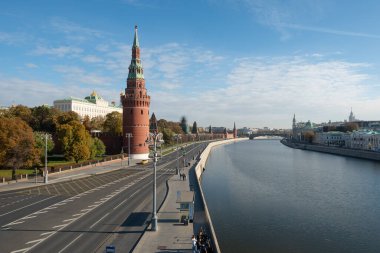 Kremlin seti güneşli bir sonbahar sabahında