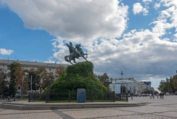 Kyjev Ukrajina Září 2021 Památník Bohdana Kyjevského Kyjevě — Stock fotografie