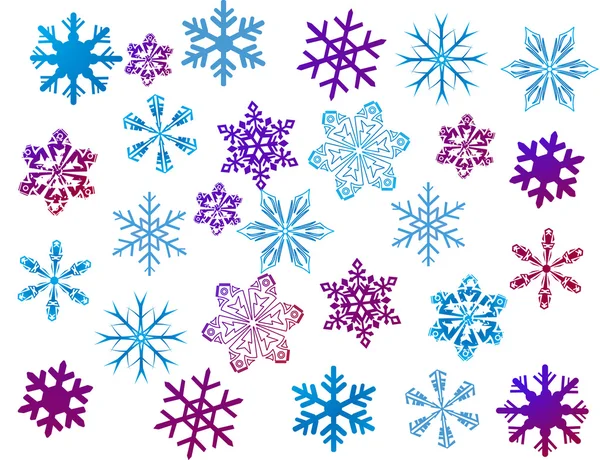 Snowflakes on white — Stock Photo, Image