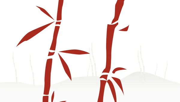 Chinese bamboo trees illustration