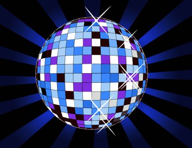 Retro disco ball illustration