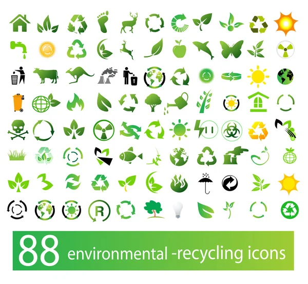 Set of environmental / recycling icons — 图库照片