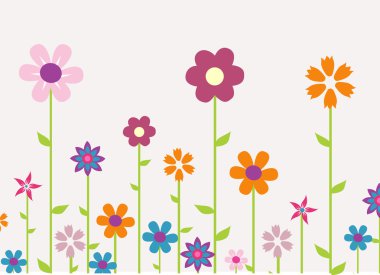 colorful spring flowers illustration
