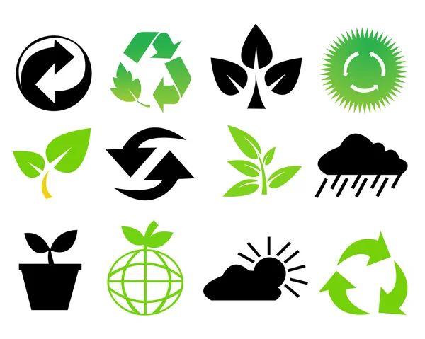 Miljövård symboler — Stockfoto