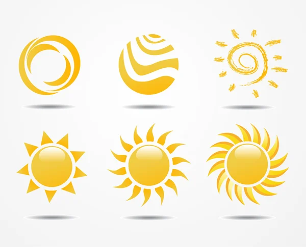 Set of sun — Stock Photo, Image