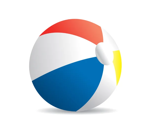 Illustration of a beach ball on a white background — Stock Photo, Image