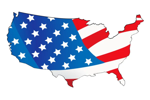 Mapa USA s pozadím mapa — Stock fotografie