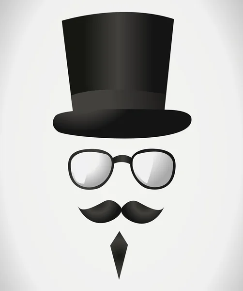 Snor hoed bril — Stockfoto
