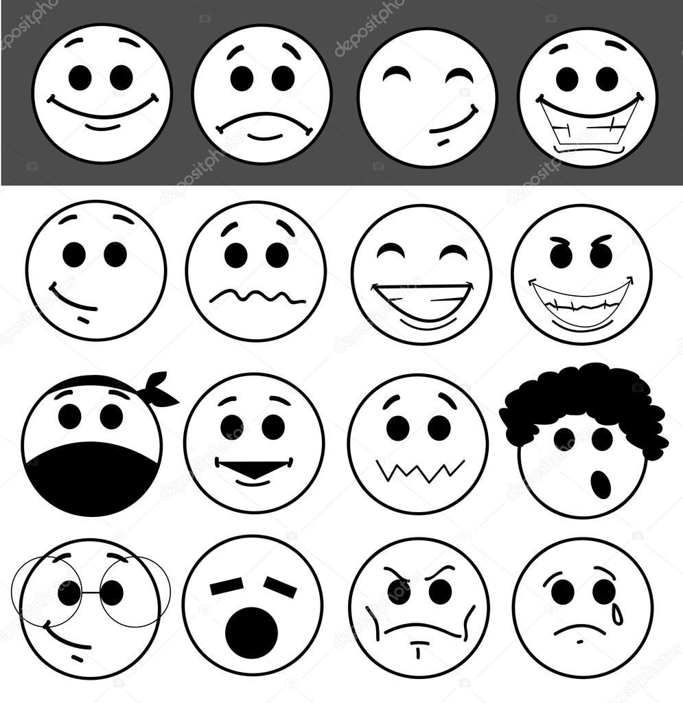  set of glossy Emoticons