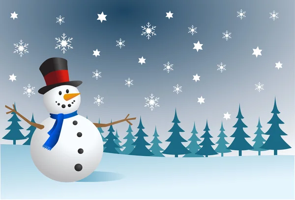 Ilustração de boneco de neve — Fotografia de Stock