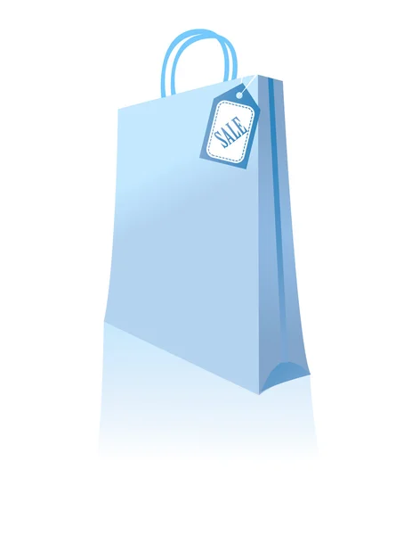 Blue shopping bag illustration — Stock Photo, Image