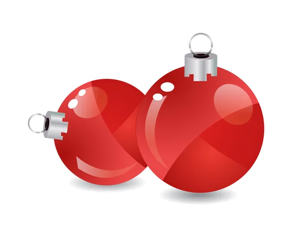 Christmas balls on white background — Stock Photo, Image