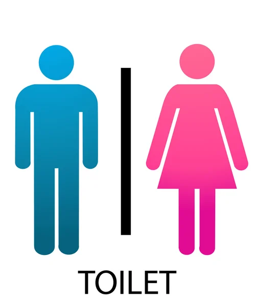 Toaletter för kvinnor och män — Stockfoto