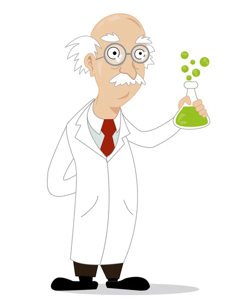 Funny cartoon scientist — Stock Photo, Image