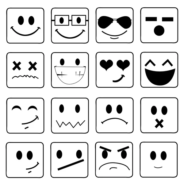 Glimlach pictogrammenset — Stockfoto