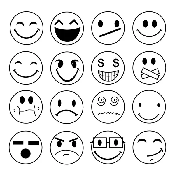 Emotionele gezicht pictogrammen — Stockfoto