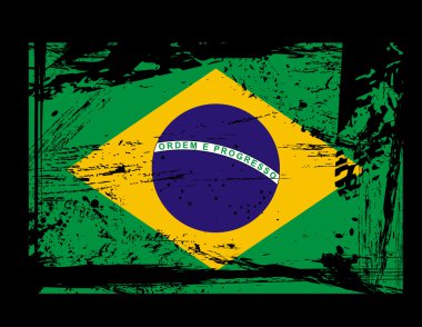 Grunge Brezilya bayrağı