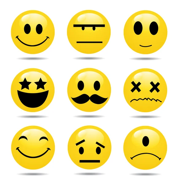 Set di icone del sorriso — Foto Stock
