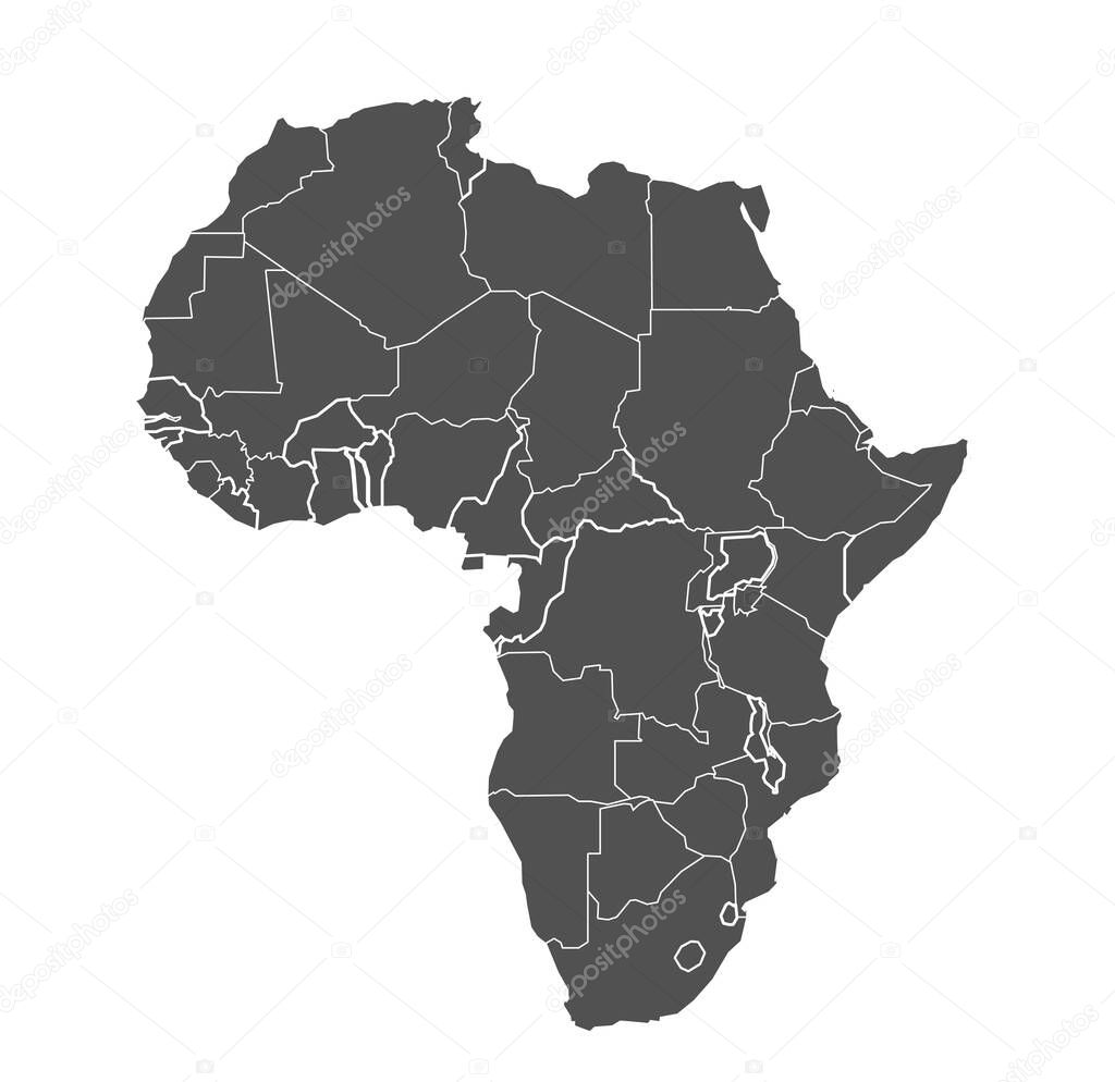 Africa map vector illustration art 
