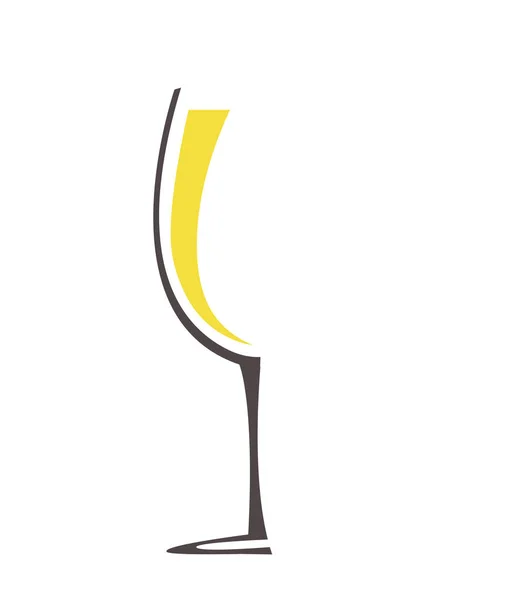 白葡萄酒病媒Wineglass — 图库矢量图片
