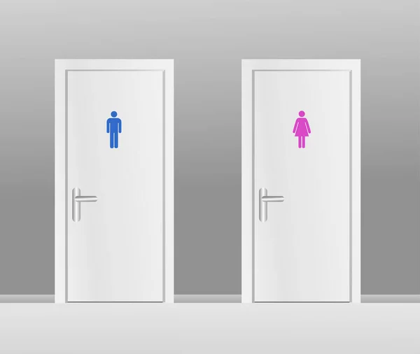 Toilettes Pour Femmes Hommes — Image vectorielle