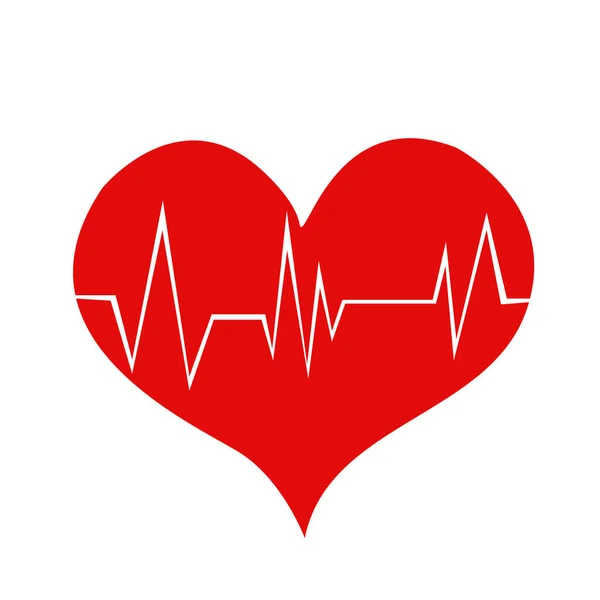 Καρδιογράφημα Καρδιάς Διάνυσμα Εικονίδιο — Διανυσματικό Αρχείο