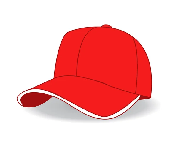 Ilustración Del Vector Gorra Béisbol Blanco — Vector de stock