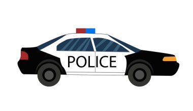 Polis araba vektör çizim