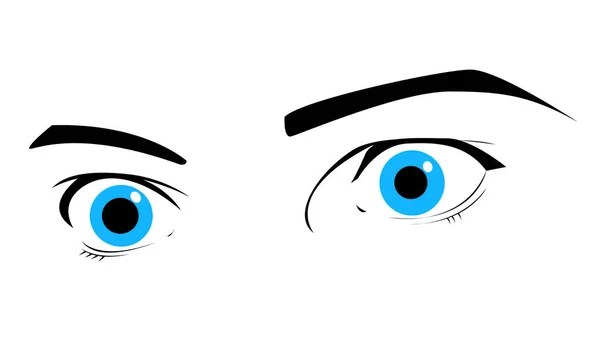 Blue Eye Icon Vector Illustration Art — Stock Vector