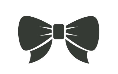 Kelebek kravat vektör simgesi illüstrasyon tasarımı