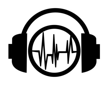 Vektör illüstrasyon kulaklık simgesi